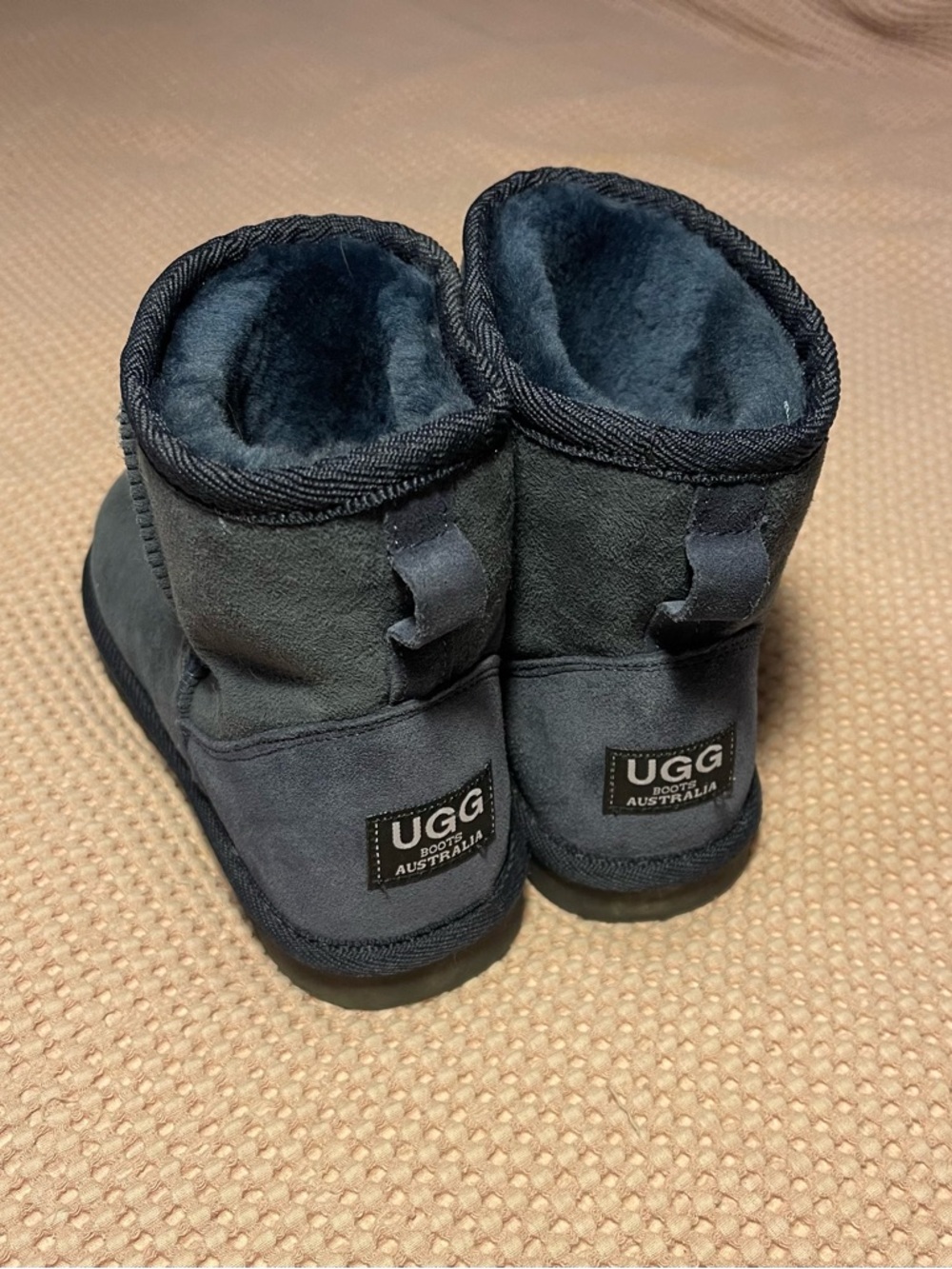 UGG Short Shearling Lined Boot in Navy